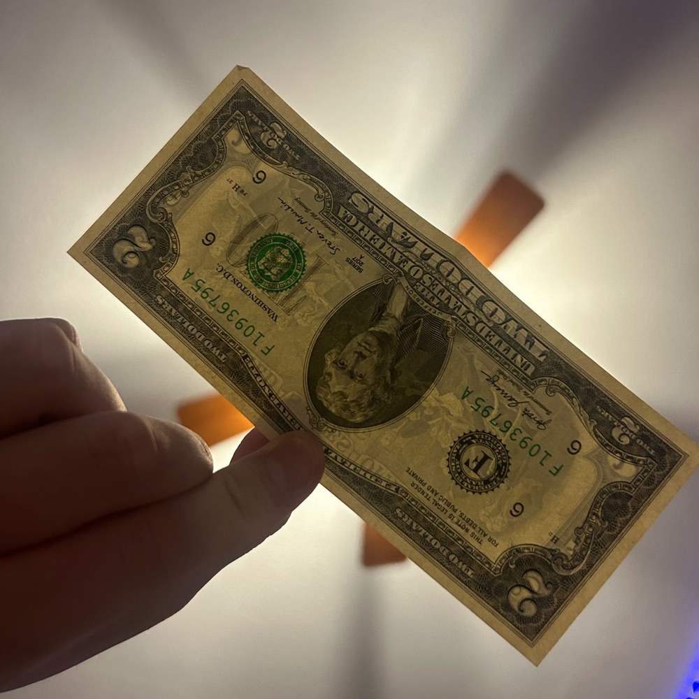 Vintage Two Dollar Bill